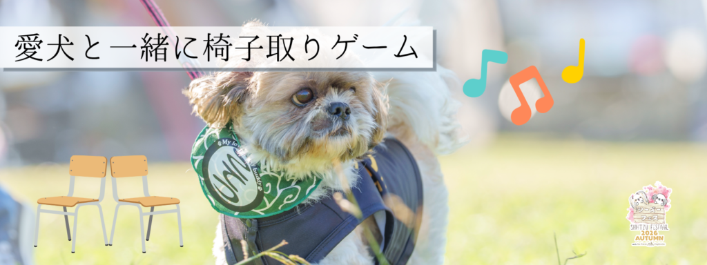愛犬と一緒に椅子取りゲーム
